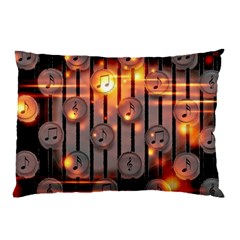 Music Notes Sound Musical Audio Pillow Case (two Sides) by Mariart