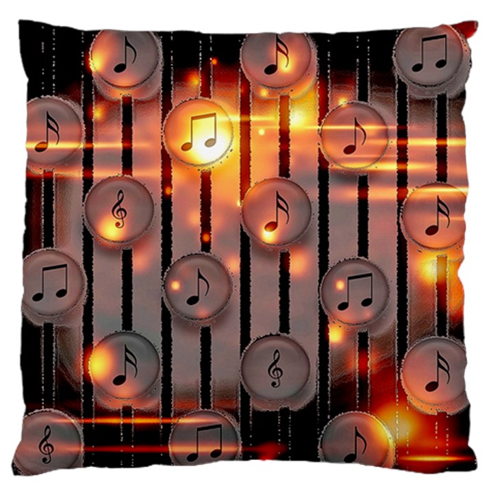 Music Notes Sound Musical Audio Standard Flano Cushion Case (Two Sides)