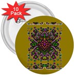 Ornate Dots And Decorative Colors 3  Buttons (10 pack)  Front