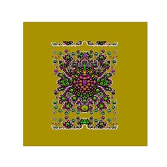 Ornate Dots And Decorative Colors Small Satin Scarf (square) by pepitasart