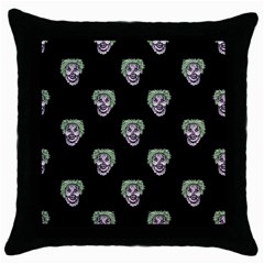 Creepy Zombies Motif Pattern Illustration Throw Pillow Case (Black)