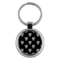 Creepy Zombies Motif Pattern Illustration Key Chains (round)  by dflcprintsclothing