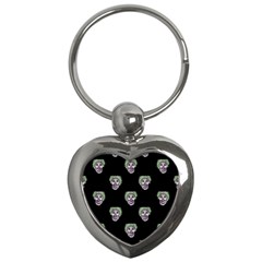 Creepy Zombies Motif Pattern Illustration Key Chains (heart)  by dflcprintsclothing