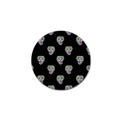 Creepy Zombies Motif Pattern Illustration Golf Ball Marker