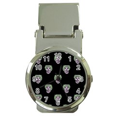 Creepy Zombies Motif Pattern Illustration Money Clip Watches