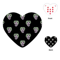 Creepy Zombies Motif Pattern Illustration Playing Cards (heart) by dflcprintsclothing