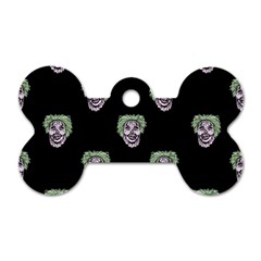 Creepy Zombies Motif Pattern Illustration Dog Tag Bone (One Side)