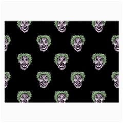 Creepy Zombies Motif Pattern Illustration Large Glasses Cloth