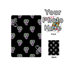 Creepy Zombies Motif Pattern Illustration Playing Cards 54 (Mini)