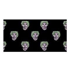 Creepy Zombies Motif Pattern Illustration Satin Shawl