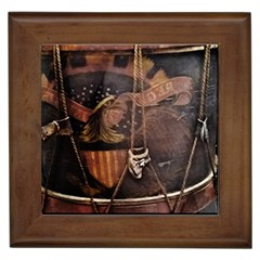 Grand Army Of The Republic Drum Framed Tiles by Riverwoman