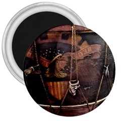 Grand Army Of The Republic Drum 3  Magnets by Riverwoman