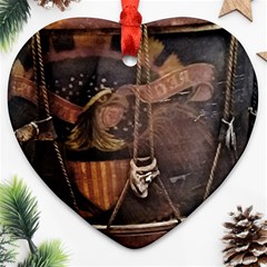 Grand Army Of The Republic Drum Ornament (heart) by Riverwoman