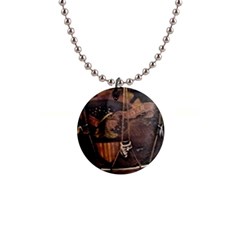 Grand Army Of The Republic Drum 1  Button Necklace by Riverwoman