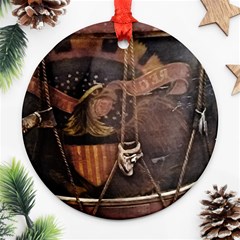 Grand Army Of The Republic Drum Round Ornament (two Sides) by Riverwoman