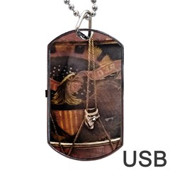 Grand Army Of The Republic Drum Dog Tag Usb Flash (one Side) by Riverwoman