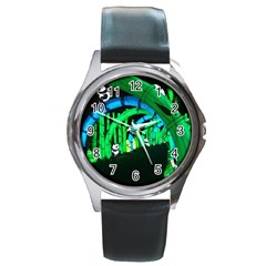 Dragon Lights panda Round Metal Watch