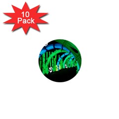 Dragon Lights panda 1  Mini Buttons (10 pack) 