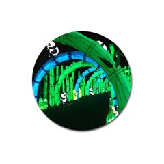 Dragon Lights Panda Magnet 3  (round) by Riverwoman