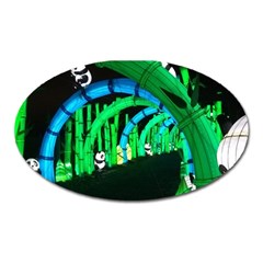 Dragon Lights panda Oval Magnet