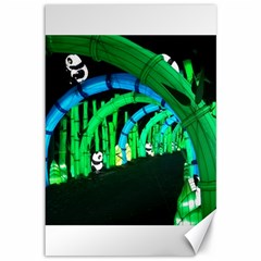 Dragon Lights Panda Canvas 12  X 18  by Riverwoman