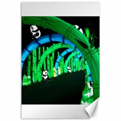 Dragon Lights Panda Canvas 24  X 36  by Riverwoman