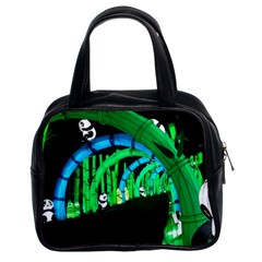 Dragon Lights panda Classic Handbag (Two Sides)