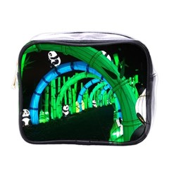 Dragon Lights Panda Mini Toiletries Bag (one Side) by Riverwoman