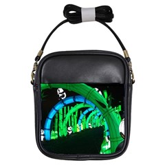 Dragon Lights Panda Girls Sling Bag by Riverwoman