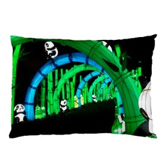 Dragon Lights Panda Pillow Case (two Sides) by Riverwoman