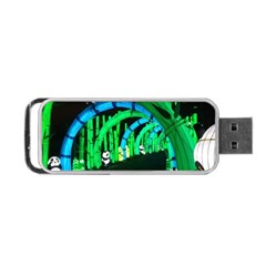 Dragon Lights Panda Portable Usb Flash (one Side) by Riverwoman