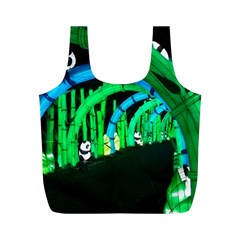 Dragon Lights Panda Full Print Recycle Bag (m) by Riverwoman