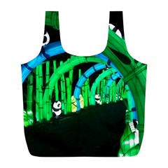 Dragon Lights Panda Full Print Recycle Bag (l) by Riverwoman