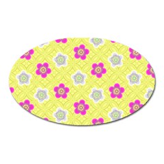 Traditional Patterns Plum Oval Magnet by Mariart