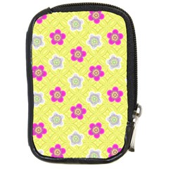 Traditional Patterns Plum Compact Camera Leather Case by Mariart