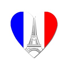 Eiffel Tower France Flag Tower Heart Magnet