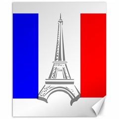 Eiffel Tower France Flag Tower Canvas 16  X 20  by Sudhe