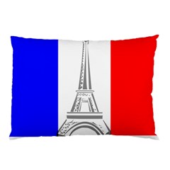 Eiffel Tower France Flag Tower Pillow Case by Sudhe