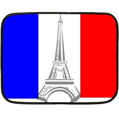 Eiffel Tower France Flag Tower Fleece Blanket (mini) by Sudhe