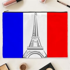 Eiffel Tower France Flag Tower Cosmetic Bag (xxxl) by Sudhe