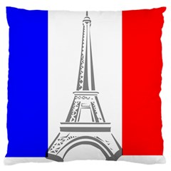 Eiffel Tower France Flag Tower Standard Flano Cushion Case (one Side) by Sudhe