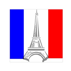 Eiffel Tower France Flag Tower Small Satin Scarf (square) by Sudhe