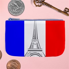 Eiffel Tower France Flag Tower Large Coin Purse by Sudhe