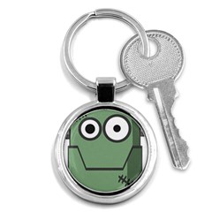 Cartoon Cute Frankenstein Halloween Key Chains (round)  by Sudhe