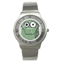 Cartoon Cute Frankenstein Halloween Stainless Steel Watch by Sudhe