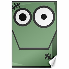 Cartoon Cute Frankenstein Halloween Canvas 24  X 36  by Sudhe