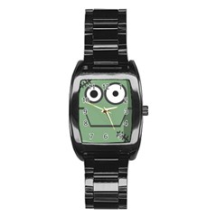 Cartoon Cute Frankenstein Halloween Stainless Steel Barrel Watch by Sudhe