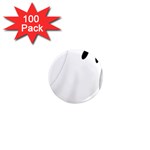 Ghost Boo Halloween Spooky Haunted 1  Mini Magnets (100 pack)  Front