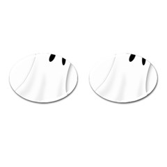 Ghost Boo Halloween Spooky Haunted Cufflinks (oval) by Sudhe