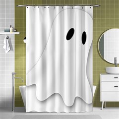 Ghost Boo Halloween Spooky Haunted Shower Curtain 48  X 72  (small)  by Sudhe